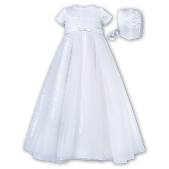 Sarah Louise Christening Gown & Bonnet - 001149